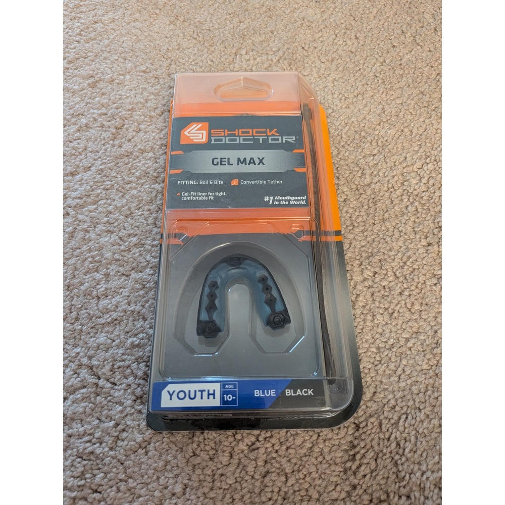 Shock Doctor Gel Max Youth Mouthguard Boil And Bite Protection